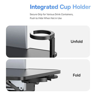 Foldable Car Back Seat Tray – Laptop Desk, Cup & Phone Holder