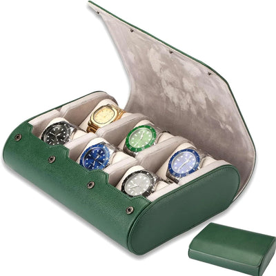 6-Slot Watch Travel Case – Portable Watch Roll & Storage Organizer
