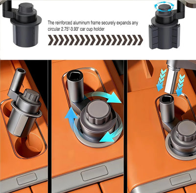 Car Fold-Down Tray – Adjustable Food & Drink Holder