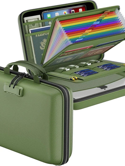 Fireproof Waterproof Document Bag – Portable Hard Case for Passports & Certificates