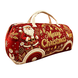 Christmas Bus Novelty Tote Bag – Snowflake Print Travel Handbag